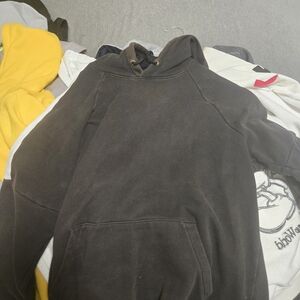 Stussy Black Hooded Pullover Sweatshirt